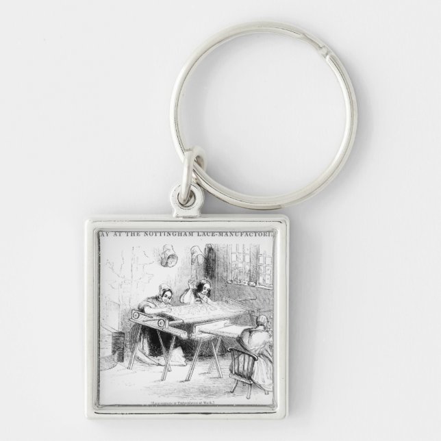 Ein Tag an den Nottingham-Spitze-Herstellern Schlüsselanhänger (Vorne)