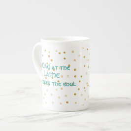 Ein Tag an der Drehbank-China-Tasse Prozellantasse