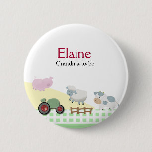 Ein Tag auf dem Bauernhof NAME TAG Personalisierte Button