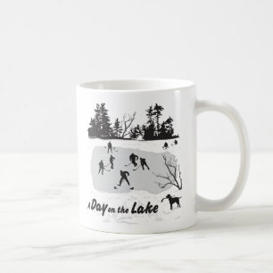 Ein Tag auf dem Hockey-Hockey-See Kaffeetasse