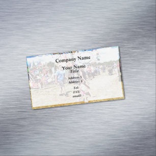 Ein Tag auf dem Jahrmarkt Magnetische Visitenkarte