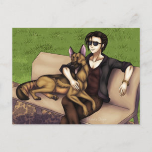 Ein Tag bei der Hundescharte Postkarte