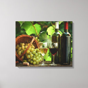 Ein Tag der Weinverkostung gepackte Leinwand Print
