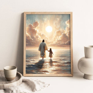 Ein Tag für Wunder, Christliche Kunst, Jesus geht Poster