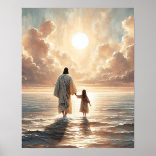 Ein Tag für Wunder, Christliche Kunst, Jesus Walki Poster