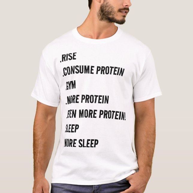 Ein Tag im Leben eines Bodybuilders T-Shirt (Vorderseite)