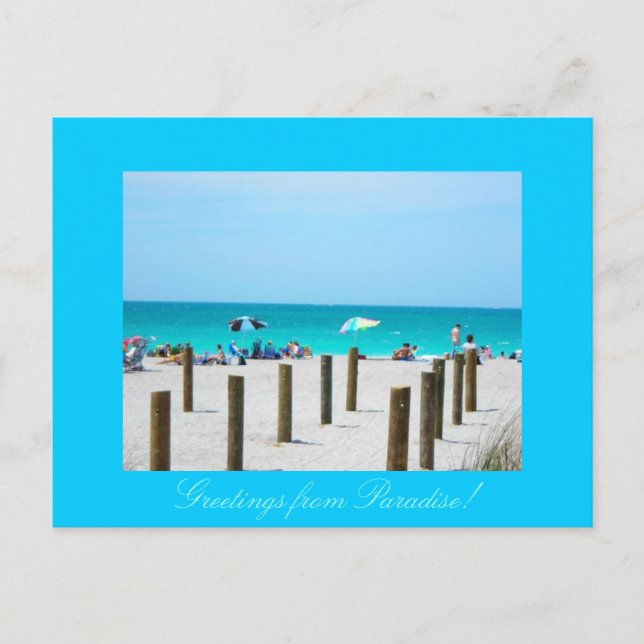 Ein Tag im Paradies Postkarte (Vorderseite)