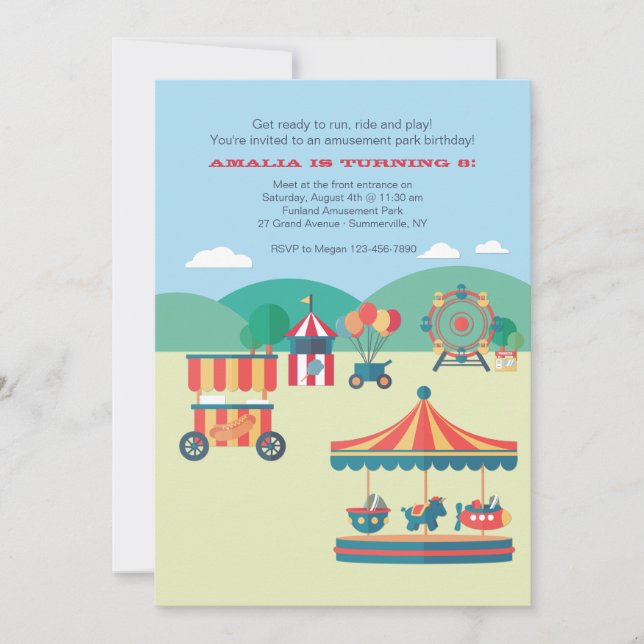 Ein Tag im Park Einladung (Vorderseite)