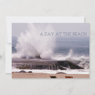 Ein Tag im Retro Ocean Wave Splash Save The Date