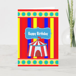 Ein Tag im Zirkus Kinderparty Personalized Karte