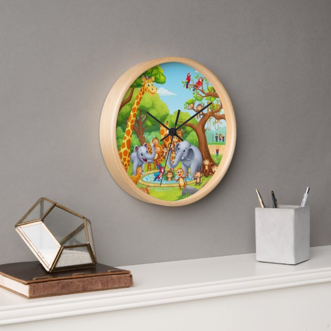 Ein Tag im Zoo Uhr (Büro)