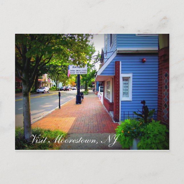 Ein Tag in Moorestown, NJ Postkarte (Vorderseite)