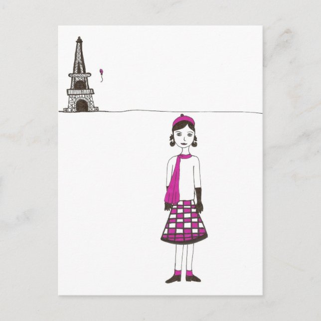 Ein Tag in Paris Postkarte (Vorderseite)