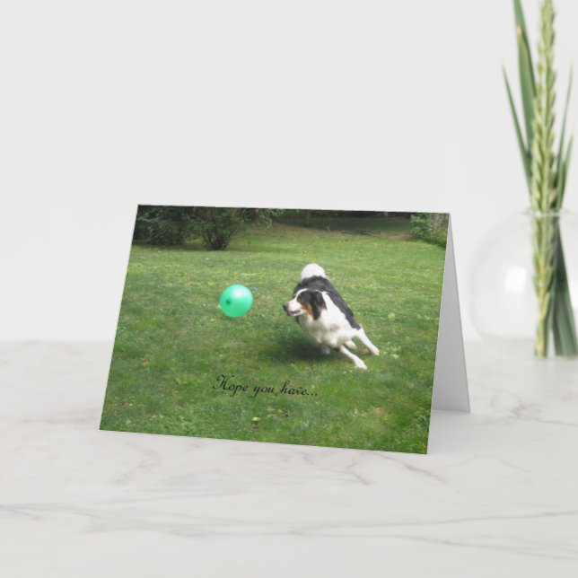 "Ein Tag mit einem Ballon!" Karte (Vorderseite)