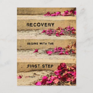 Ein Tag nach dem anderen (Blume über Schritte / Er Postkarte