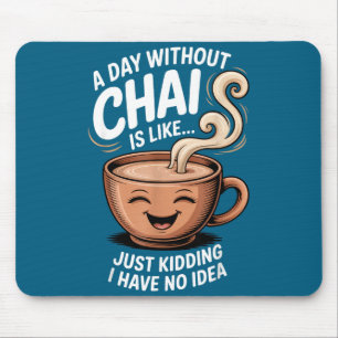 Ein Tag ohne Chai Lustige Aussage für Teeliebhaber Mousepad