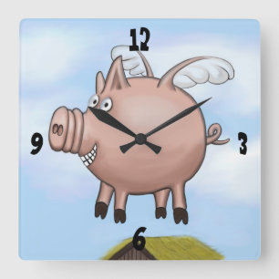 Ein Tag… Quadratische Wanduhr