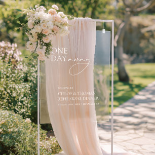 Ein Tag vor Probe Abendessen Akryllische Begrüßung Acrylschild