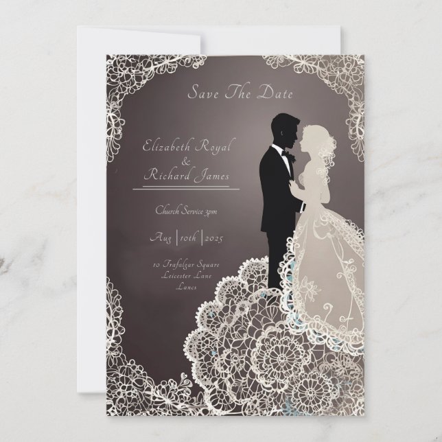 Ein Tag zum Gedenken an das Hochzeitskleid Einladung (Vorderseite)