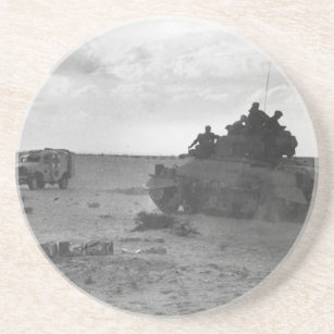 Ein Tank aus gepanzerten Pattons in Tunesien 1943 Getränkeuntersetzer