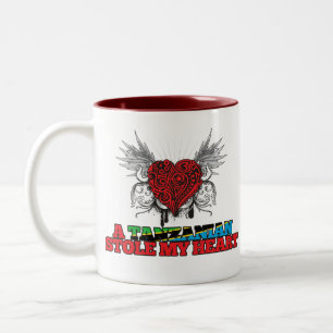 Ein Tansanier stahl mein Herz Zweifarbige Tasse