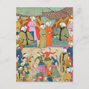 Ein Tanz für das Vergnügen von Sultan Ahmet III Postkarte