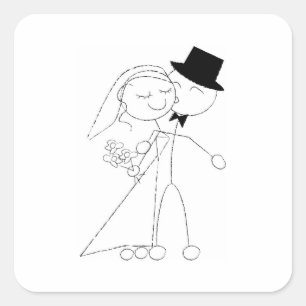 Ein Tanz und ein Kuss Quadratischer Aufkleber