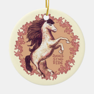 Ein tanzendes Pferd Keramikornament
