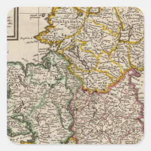 Ein Taschenbegleiter von Irland Quadratischer Aufkleber