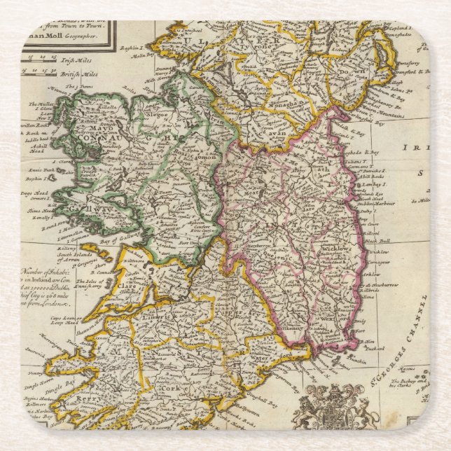 Ein Taschenbegleiter von Irland Rechteckiger Pappuntersetzer (Vorderseite)