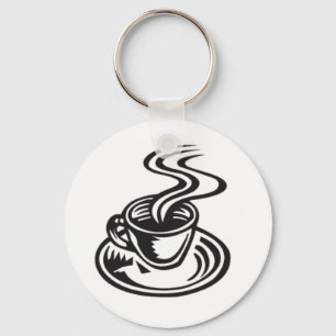 Ein Tasse Kaffee ist der Schlüssel Schlüsselanhänger