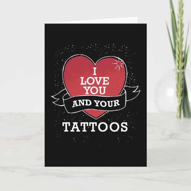 Ein Tattoo am Valentinstag Karte (Vorderseite)
