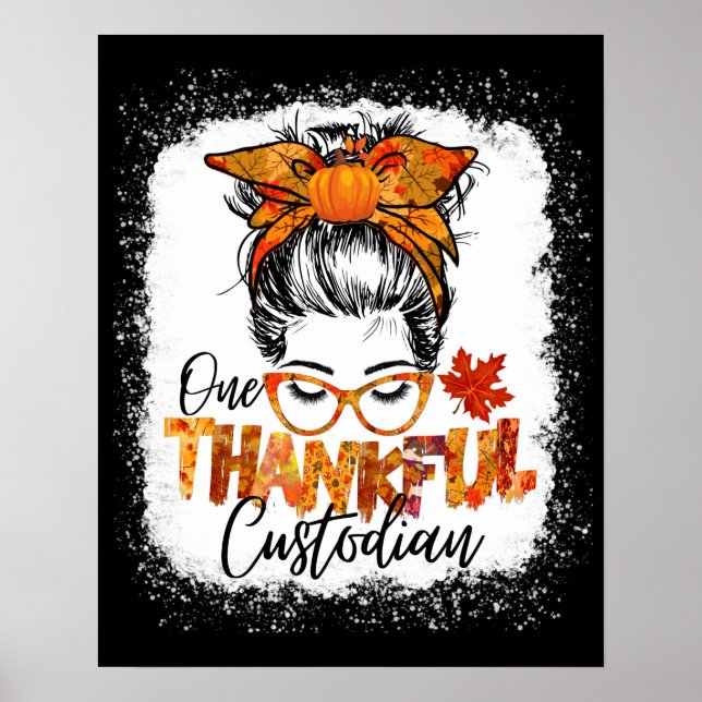 Ein tausend Erntedank fallen Poster (Vorne)