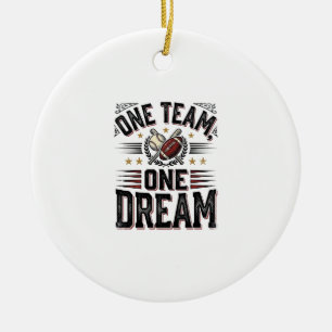 Ein Team Ein Traum Vintage Sportteam Shirt_1 Keramik Ornament