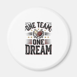 Ein Team Ein Traum Vintage Sportteam Shirt_1 Magnet