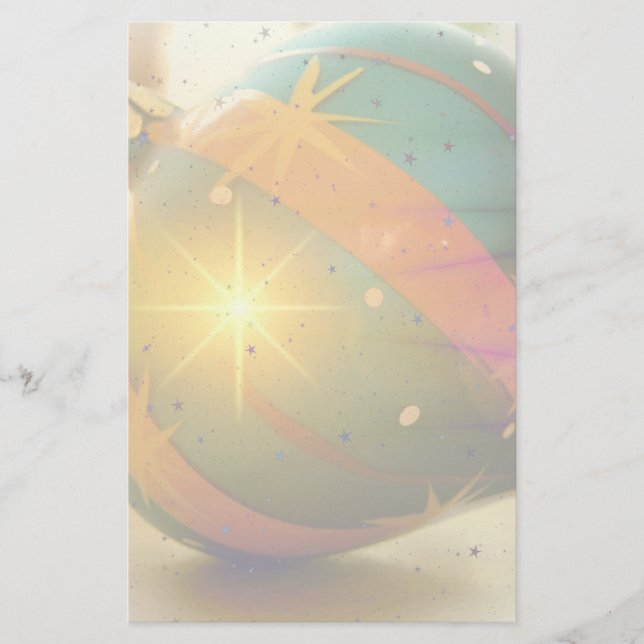 Ein Teardrop geformt Weihnachtsschmuck Briefpapier (Vorderseite)