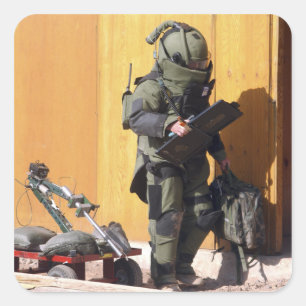 Ein Techniker Quadratischer Aufkleber