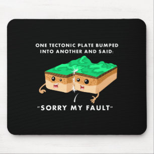 Ein Tectonic Plate Stieß Gegen Ein Anderes T-Shirt Mousepad