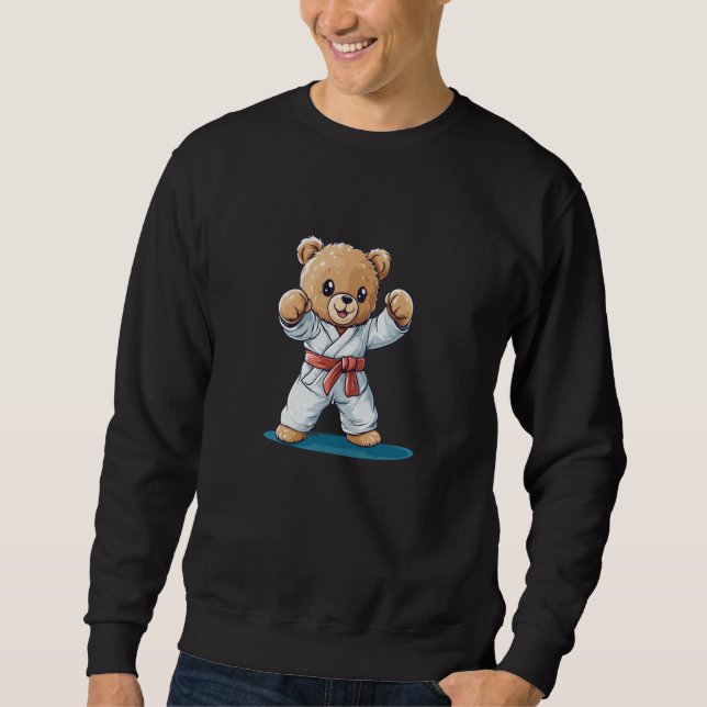 Ein Teddybär, der Karate kennt, bewegt sich für ei Sweatshirt (Vorderseite)