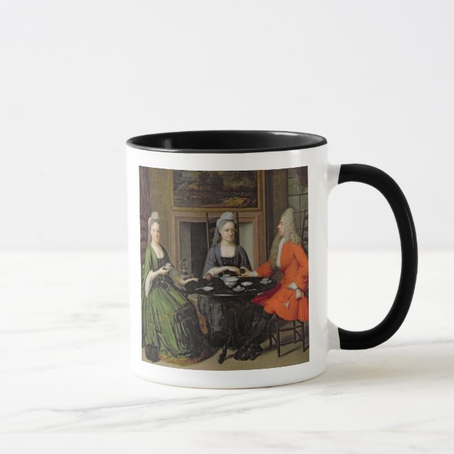 Ein Tee-Party (Öl auf Leinwand) Tasse (Rechts)
