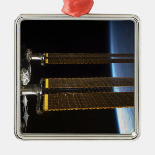 Ein Teil der internationalen Weltraumstation 2 Silbernes Ornament