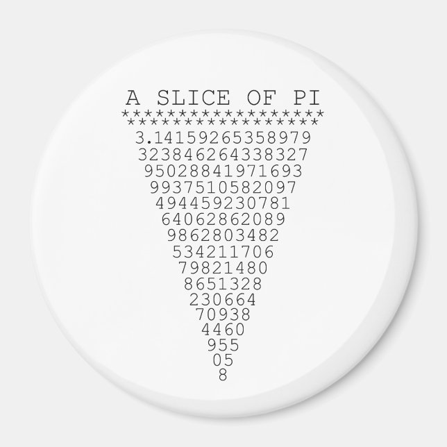 Ein Teil der Pi-Zahlen Magnet (Vorne)