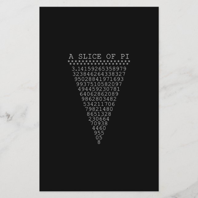 Ein Teil der Pi-Ziffern Flyer (Vorne)