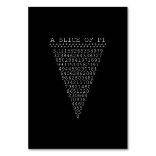 Ein Teil der Pi-Ziffern Tischnummer
