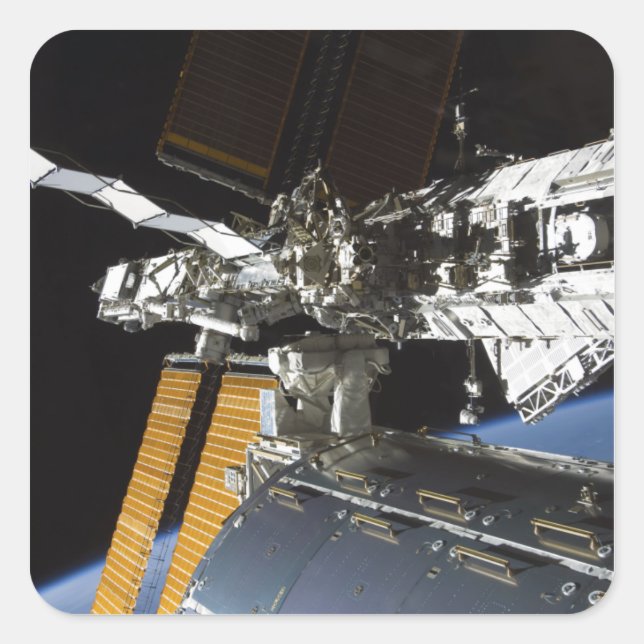 Ein Teil des Columbus-Labors Quadratischer Aufkleber (Vorderseite)