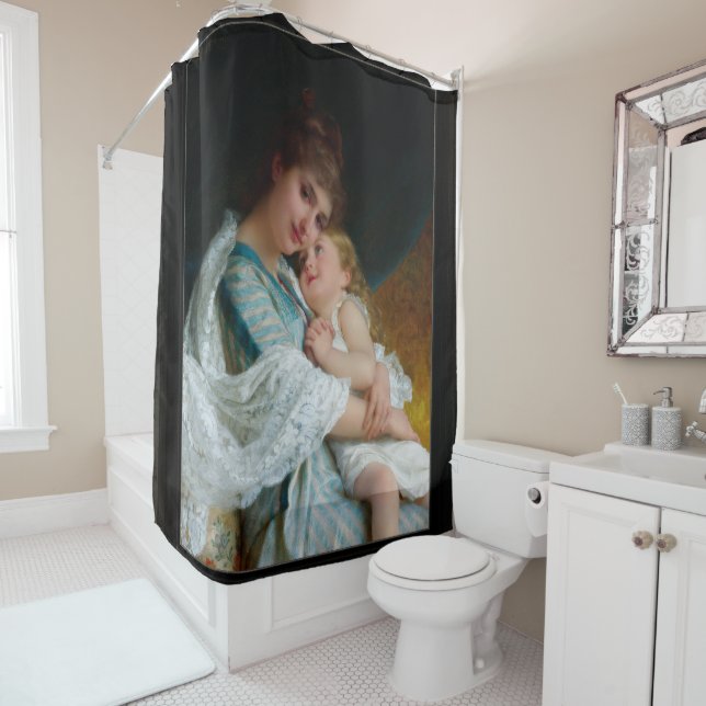 Ein Tender Embrae von Emile Munier Duschvorhang (Beispiel)