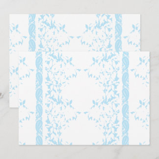 Ein Teppich mit blauen und weißen kreativen Künste Einladung