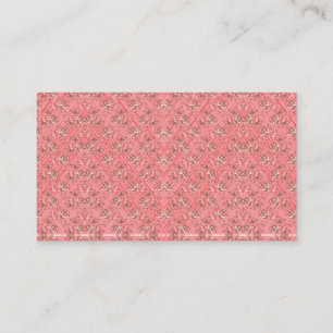 Ein Teppich mit einem roten und rosa Motiv verfügt Visitenkarte