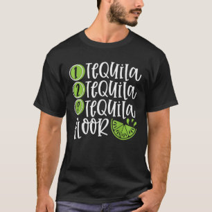 Ein Tequila zwei Tequila Drei Tequila-Böden Grafik T-Shirt