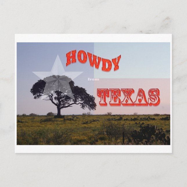 Ein Texas Howdy! Postkarte (Vorderseite)